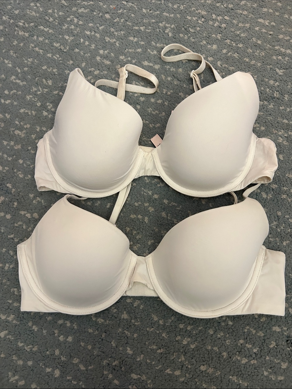 Two White Demi T-Shirt Bra - Smooth Light Support